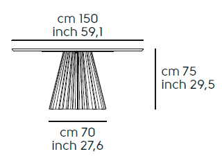 croquis mesa plissé midj